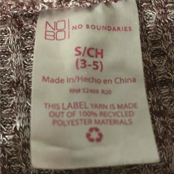 No Boundaries Top Women Small Purple White Button Front V Neck Roll Tab Stretch - Picture 6 of 10